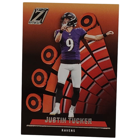Justin Tucker, Baltimore Ravens, NFL 2022 Panini-Zenith Card 29, EX/NM
