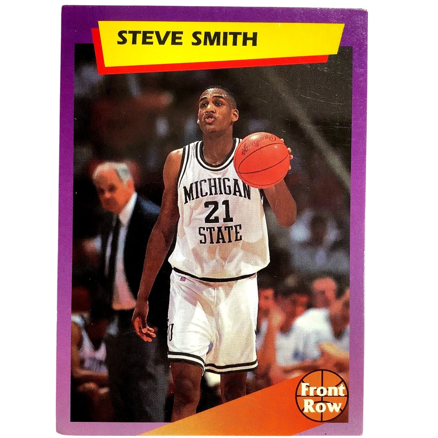 Steve Smith Michigan State, 1992 Front Row Dream Picks Basketball Card 26, EXC