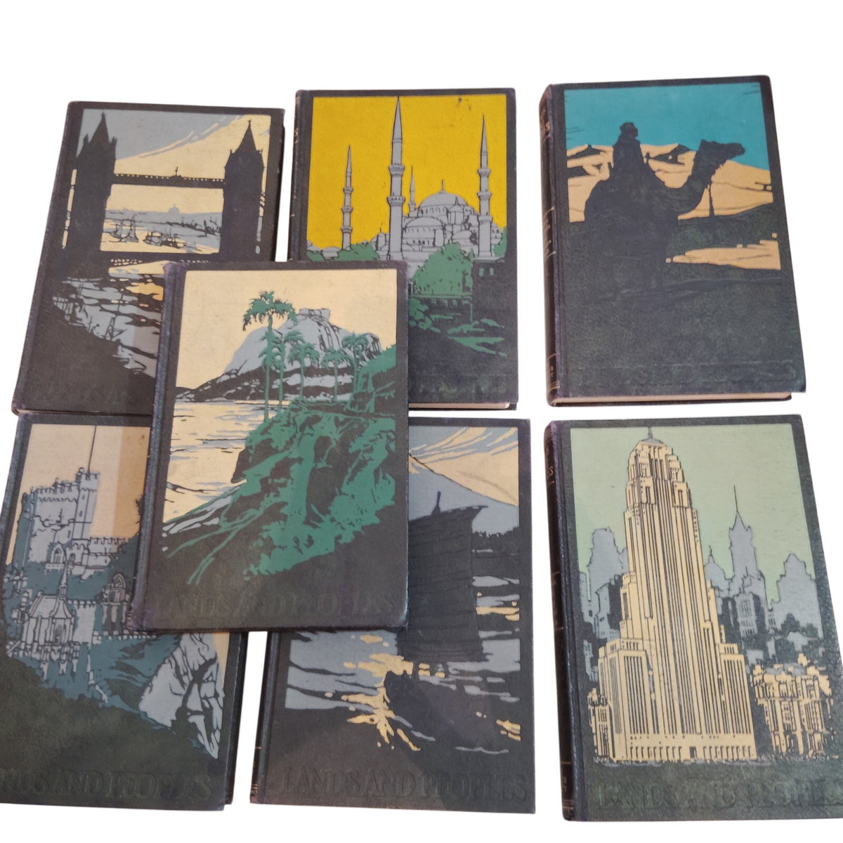 Lands & Peoples: The World in Color - Grolier Society 7 Vol Set 1940s-60s