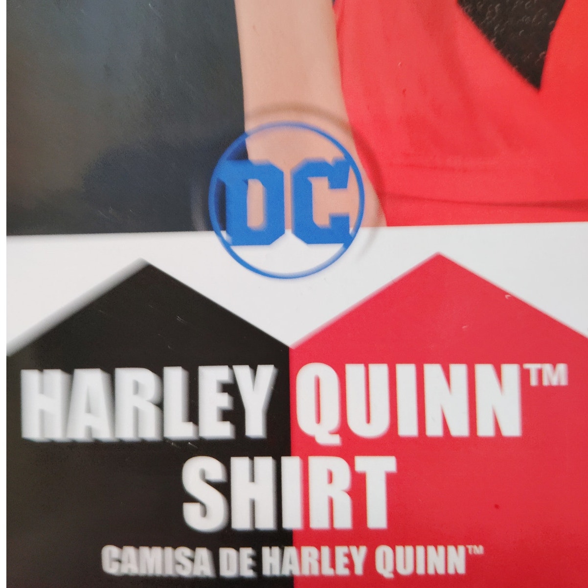 Adult Women’s Harley Quinn Costume T-Shirt Black/Red XL (Up to Size 16)