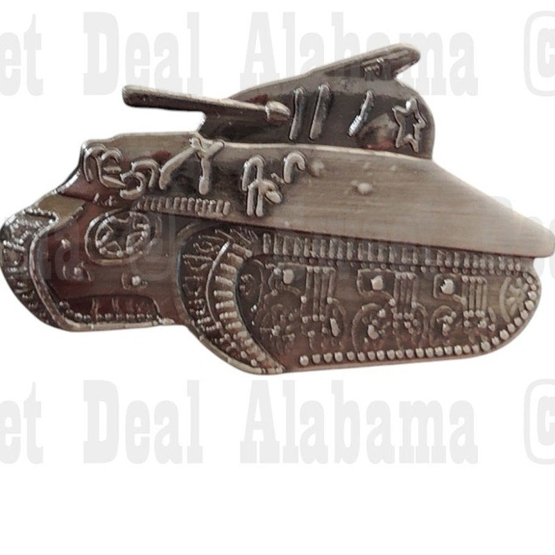 M4 Sherman Tank Weaponry Collector's Hat, Lapel, Brooch Pin 1-1/4"W x 3/4"H