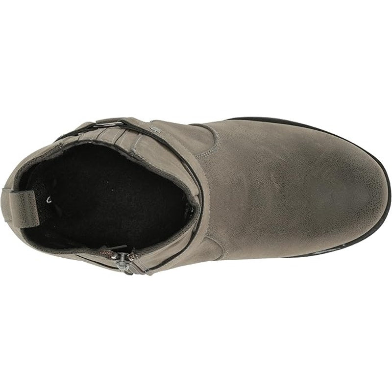 Easy Street Chicory Boot – Grey Matte, Women’s 7.5 Narrow, Block Heel Ankle Boot