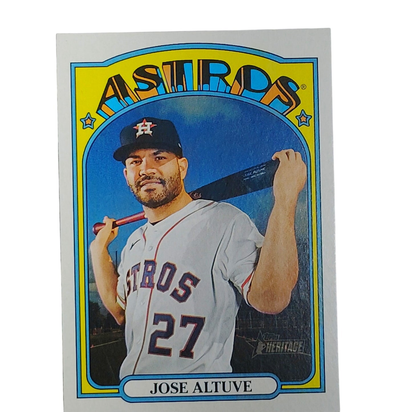 2021 Topps Heritage Jose Altuve 43 Houston Astros 2nd Base Baseball VG/EX