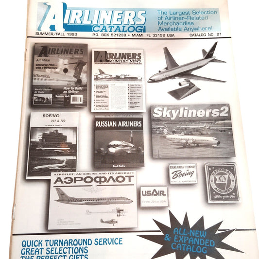 Vintage Airliners Catalog 21 Summer/Fall 1993 - Aircraft Models & Memorabilia