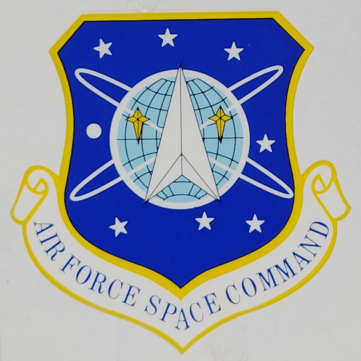 USAF Space Command Decal – 3.25" x 3.25" Mylar Vinyl – Shield Emblem – DI404AF