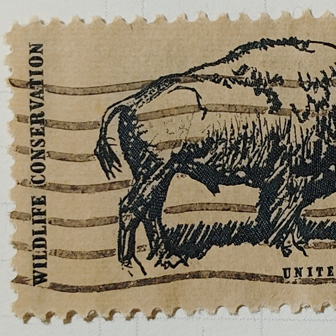 1970 US 6c Wildlife Conservation American Buffalo Stamp #1392 Used Cancelled