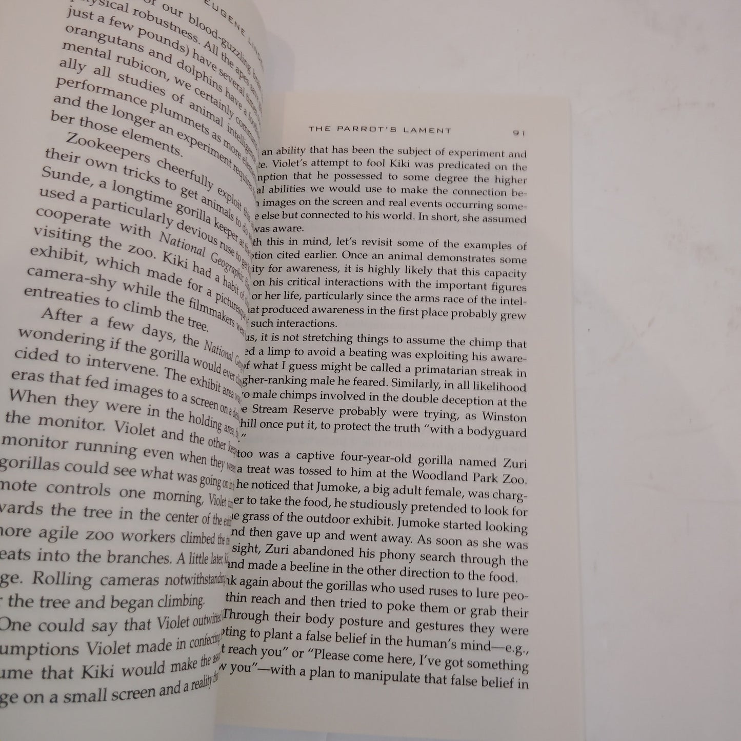 The Parrot’s Lament 1999 Paperback LN Animal Behavior Stories Pets Humor Science