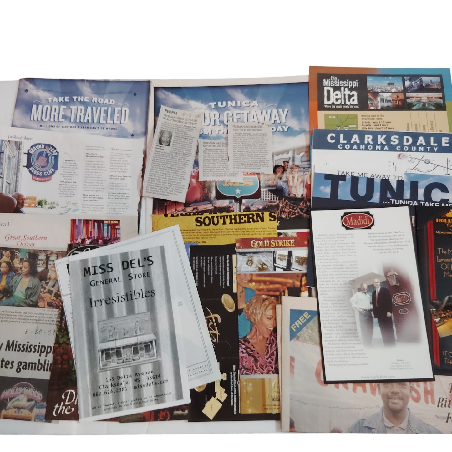 2008 Clarksdale Tunica MS Ephemera Travel Guides Maps Brochures - Multi-Color