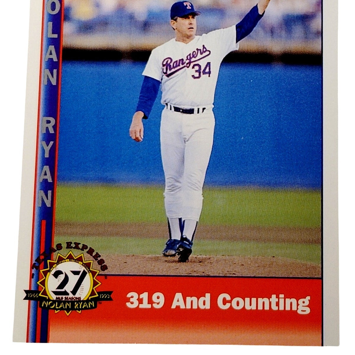 1993 Pacific Texas Express Nolan Ryan 232 Texas Rangers Pitcher Baseball Card NM