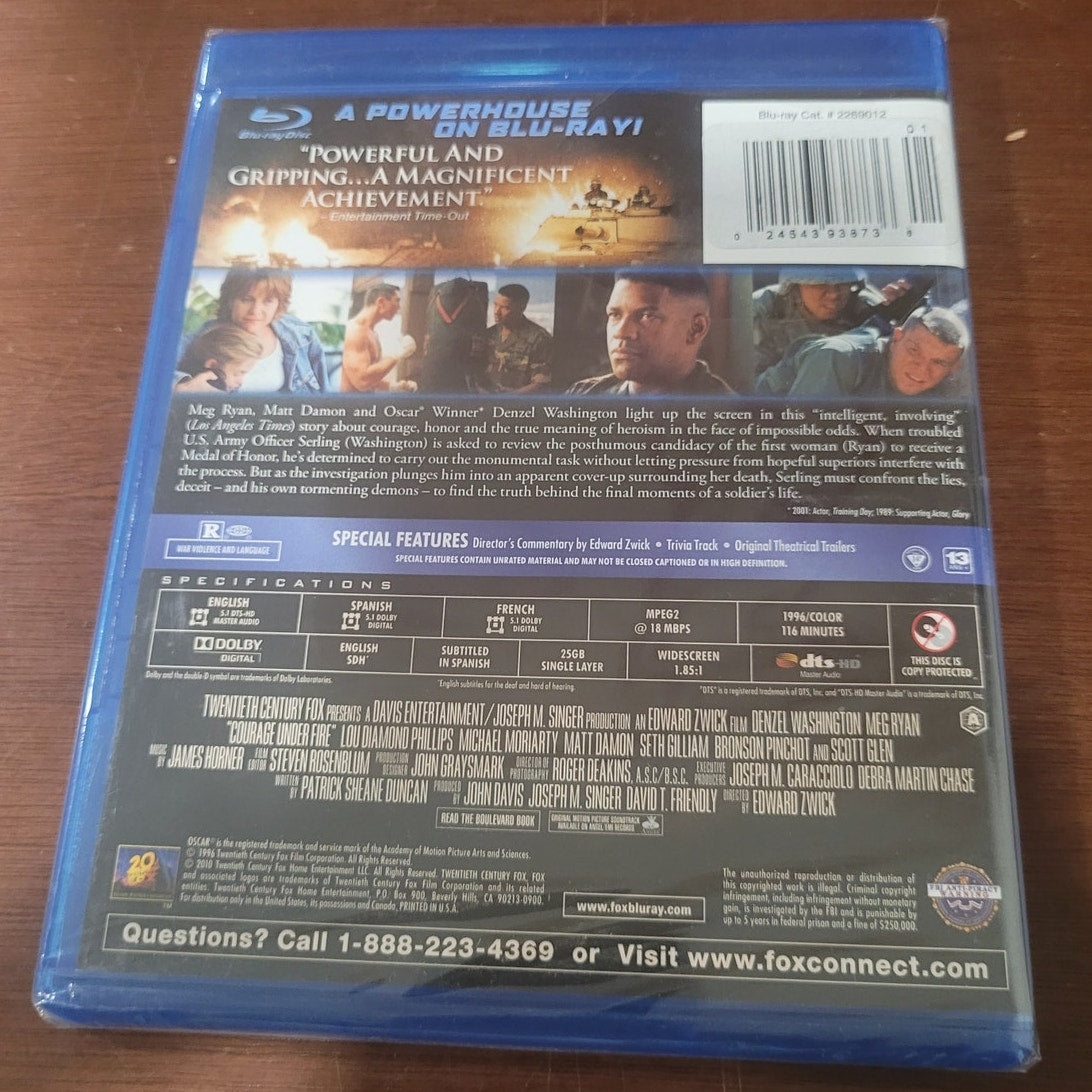Courage Under Fire Blu-ray War Drama Denzel Washington Meg Ryan Military Justice