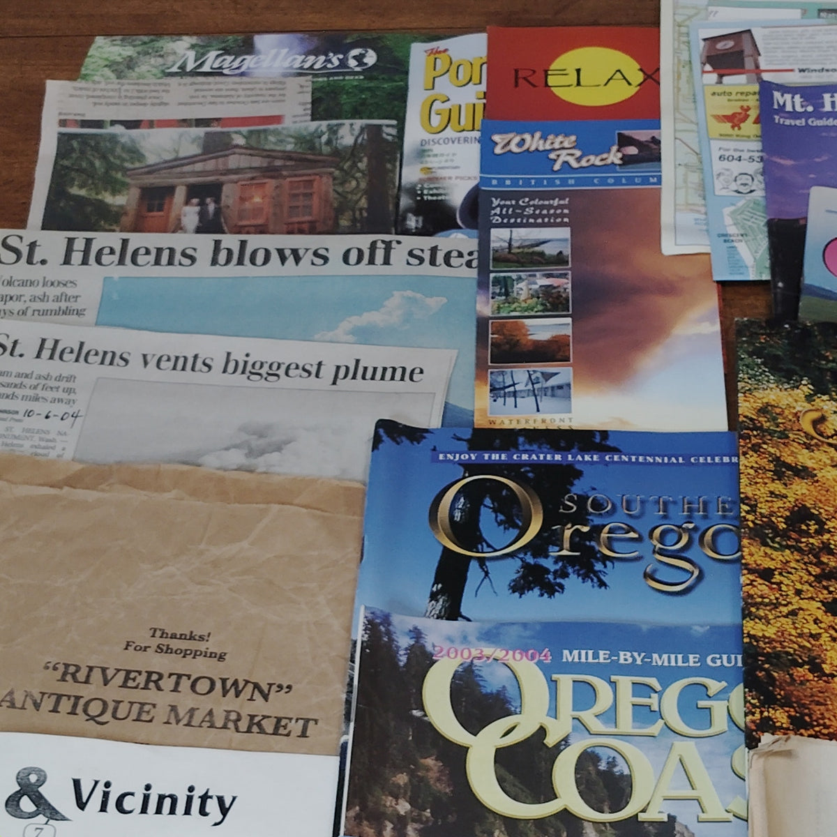 Vintage Oregon & Washington Travel Ephemera Collection (2003) Maps, Brochures