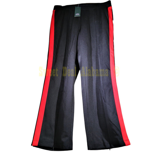 Women's High-Rise Track Pants - Wild Fable, Medium, Black w/ Red & White Stripe