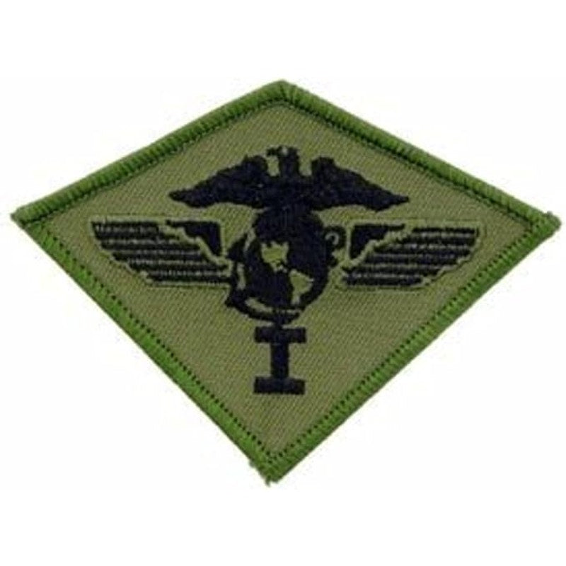 USMC 1st Marine Aircraft Wing Patch Subdued OD 3‑3/4" × 2‑7/8" Sew‑On