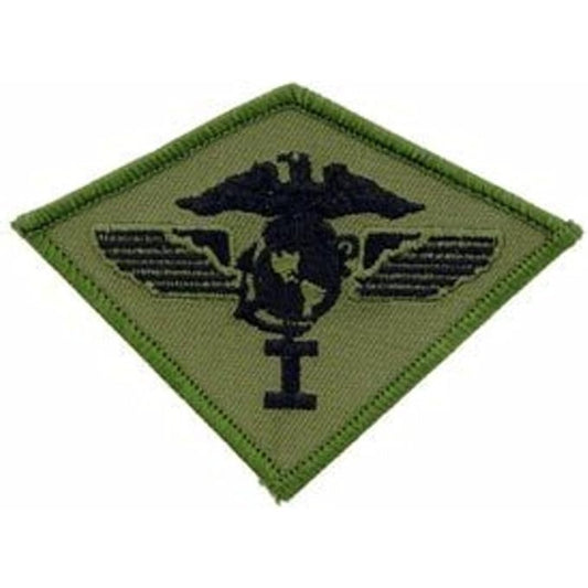 USMC 1st Marine Aircraft Wing Patch Subdued OD 3‑3/4" × 2‑7/8" Sew‑On