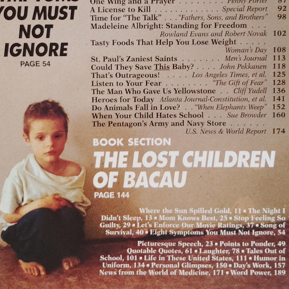 Vintage Reader's Digest September 1997 Magazine - Lost Children of Bacau
