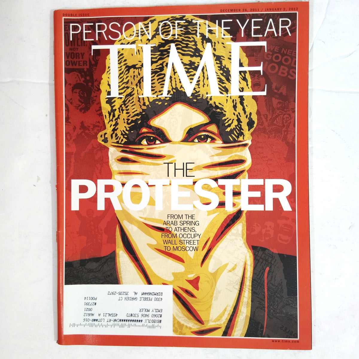 Time Magazine Dec 26 2011 Person of the Year The Protester Shepard Fairey