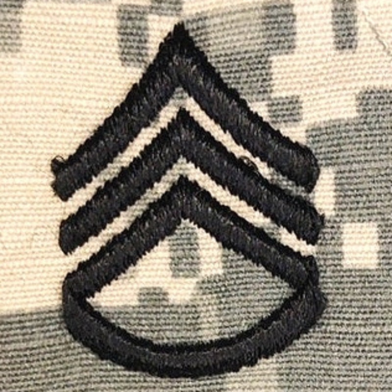 US Army Staff Sergeant E‑6 ACU Digital Rank Patch – Ira Green Sew‑On 6‑3/8"