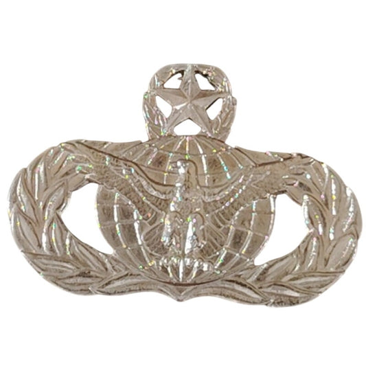 Air Force Master Force Protection Badge Pin, 1-5/8" x 1-1/8", Mirror Finish, NIP