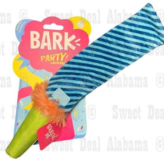 Bark Party Animal! Roll Over Party Blower, Soft Toy for Small Dogs