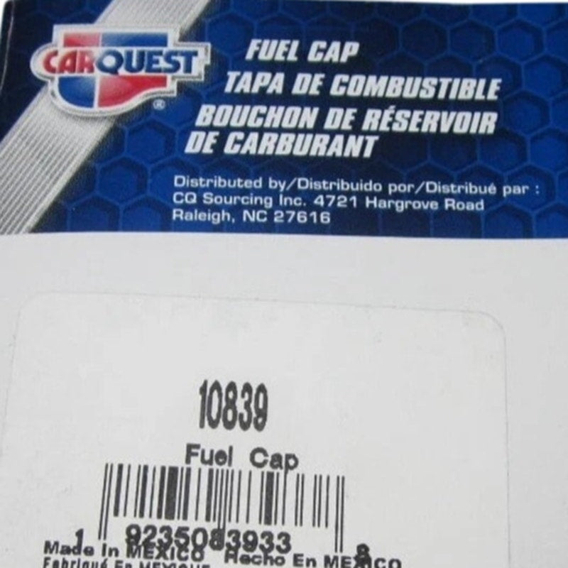 Carquest OE Equivalent Fuel Tank Cap (Part #10839, Fits Toyota Camry & Prius