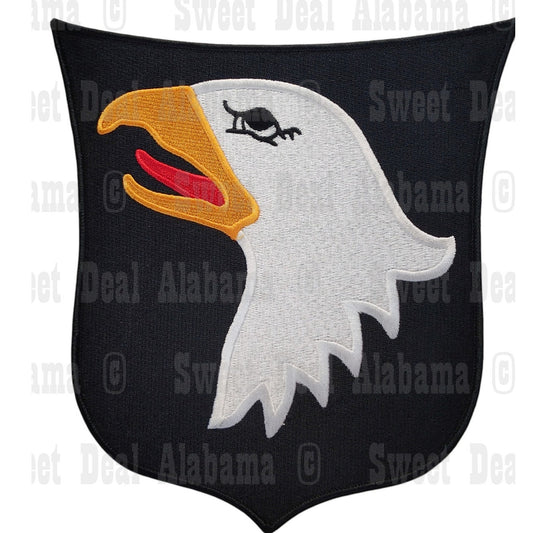 Large 101st Airborne Division Screaming Eagle Patch – 8”H x 7”W – Iron/Sew-On