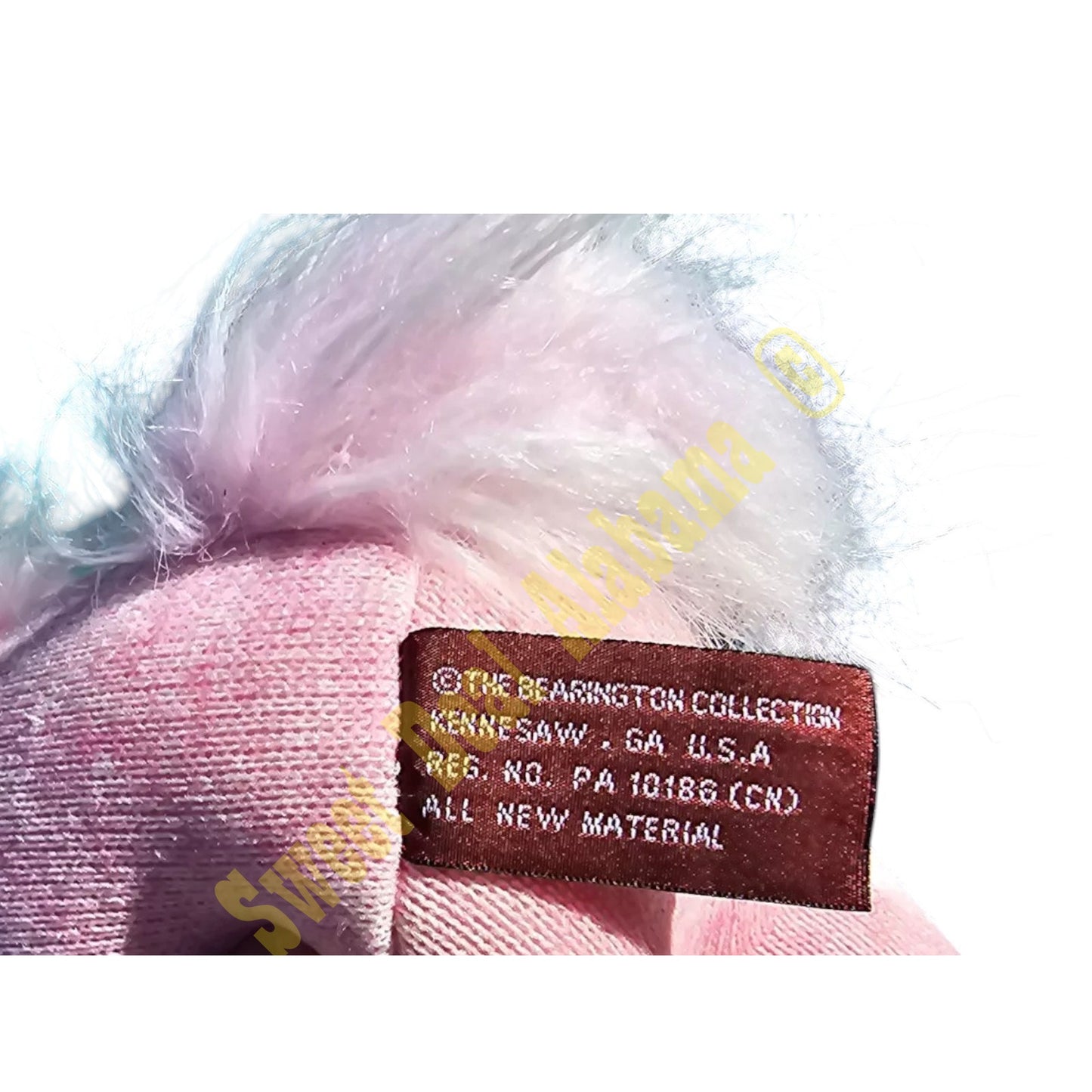 Bearington Collection,  Rosy Glittertoes Pink Knit Unicorn Stuffed Animal, 16"