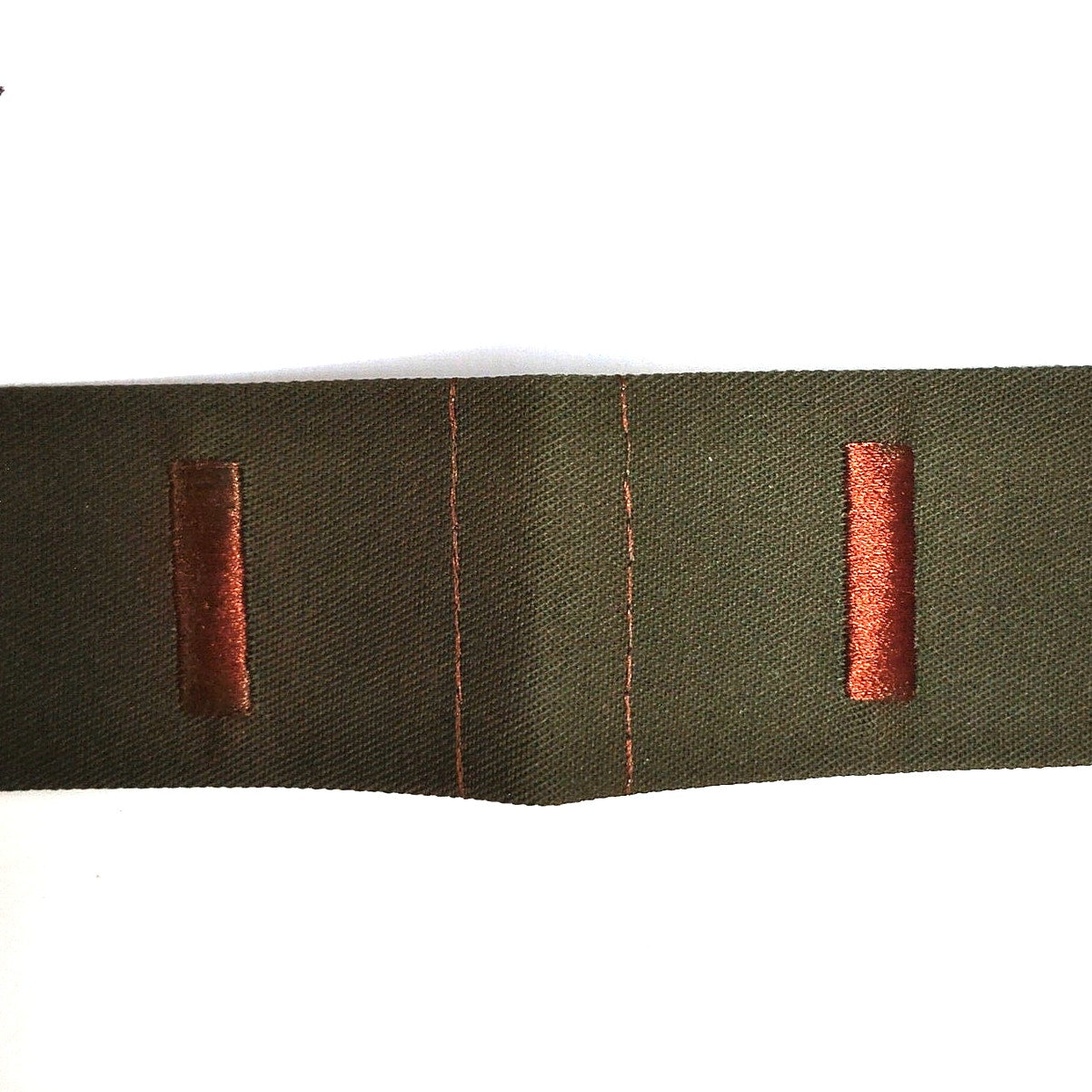 Vintage US Navy Ensign (O-1) Subdued Embroidered Collar Devices Sew‑On Pair