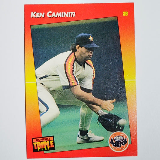 1992 Donruss Triple Play Ken Caminiti Card #78 Houston Astros 3B VG/EX