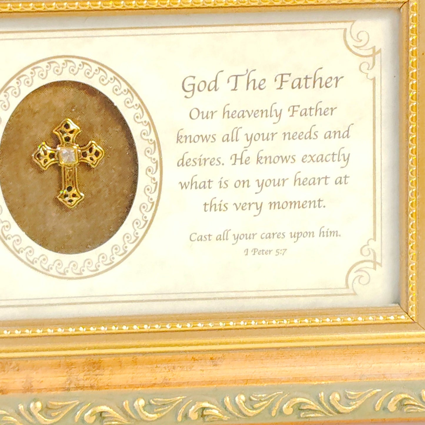 Vintage 2005 Heartfelt Christian Devotional Shadowbox Frame "God The Father"