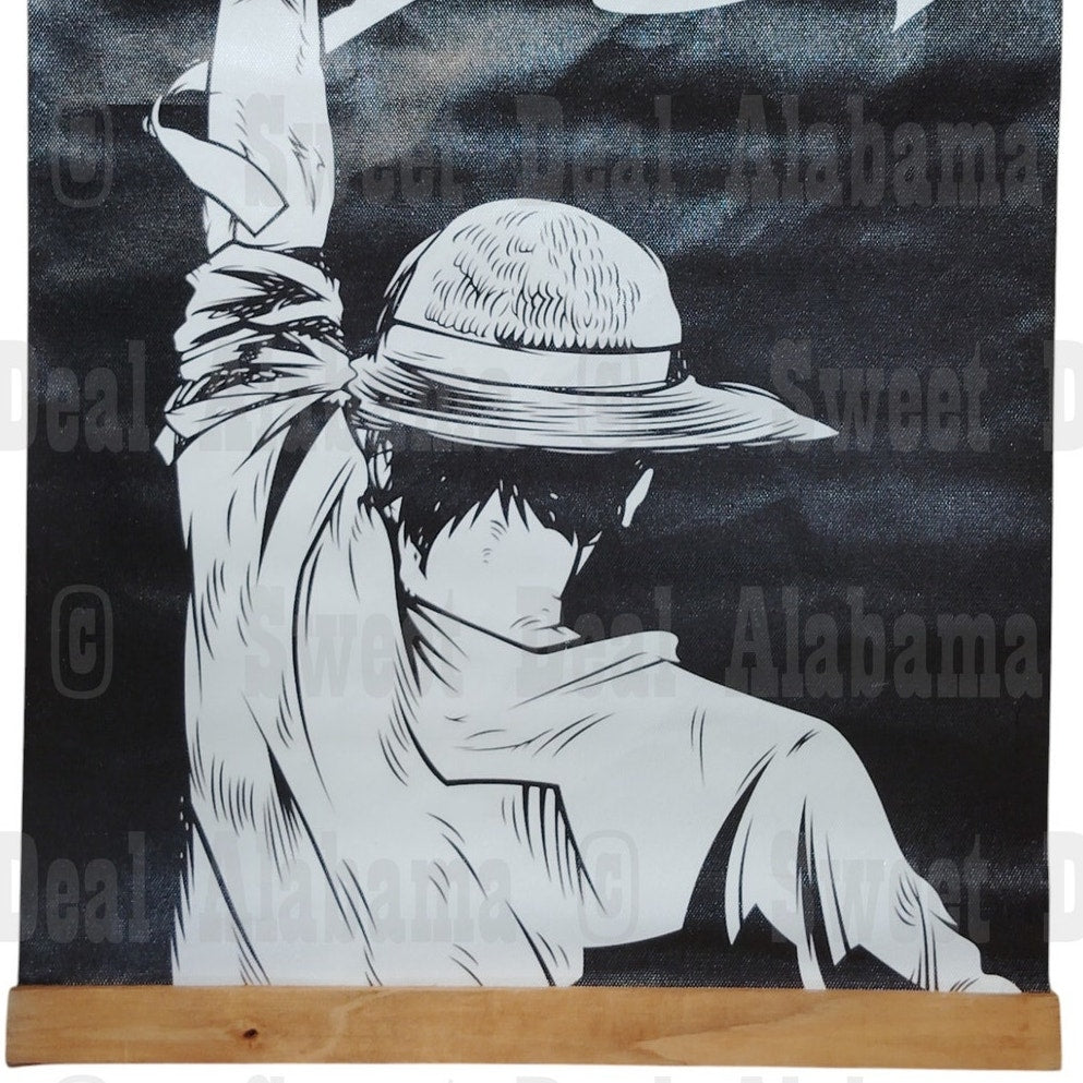 RONIG Anime Poster Wall Hanging Scroll – 13” x 20” Canvas Print, Wooden Frame