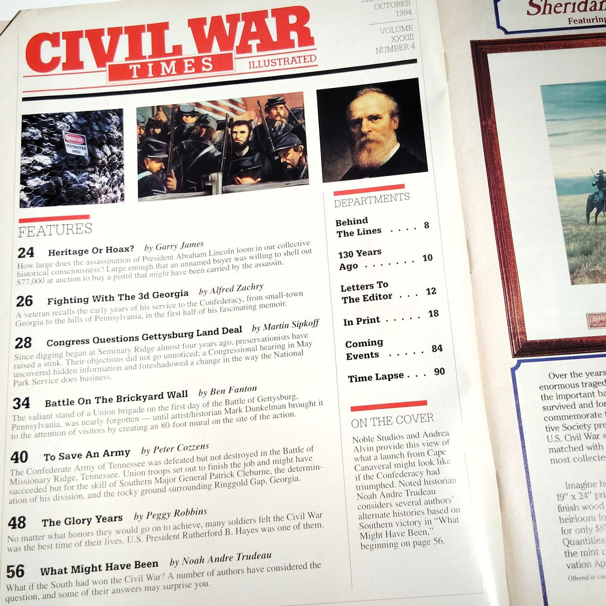Civil War Times Illustrated Magazine October 1994 Vol XXXIII No 4 Vintage