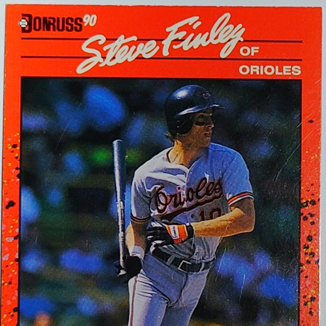 1990 Donruss #215 Steve Finley Baltimore Orioles Outfielder - VG/EX
