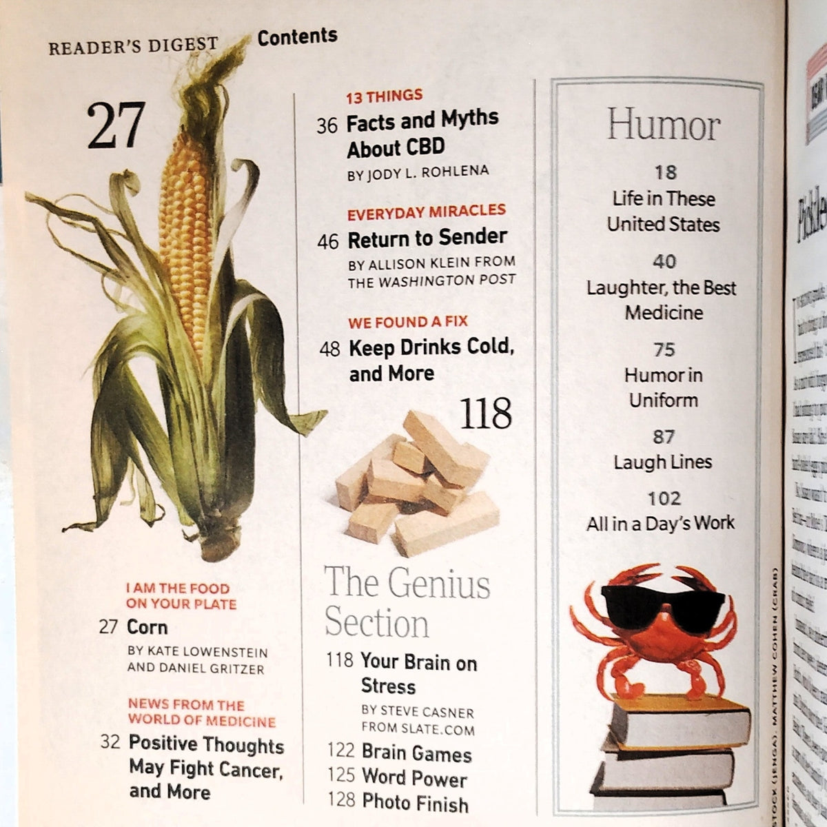 Reader's Digest July/August 2019 America the Tasty Magazine Back Issue