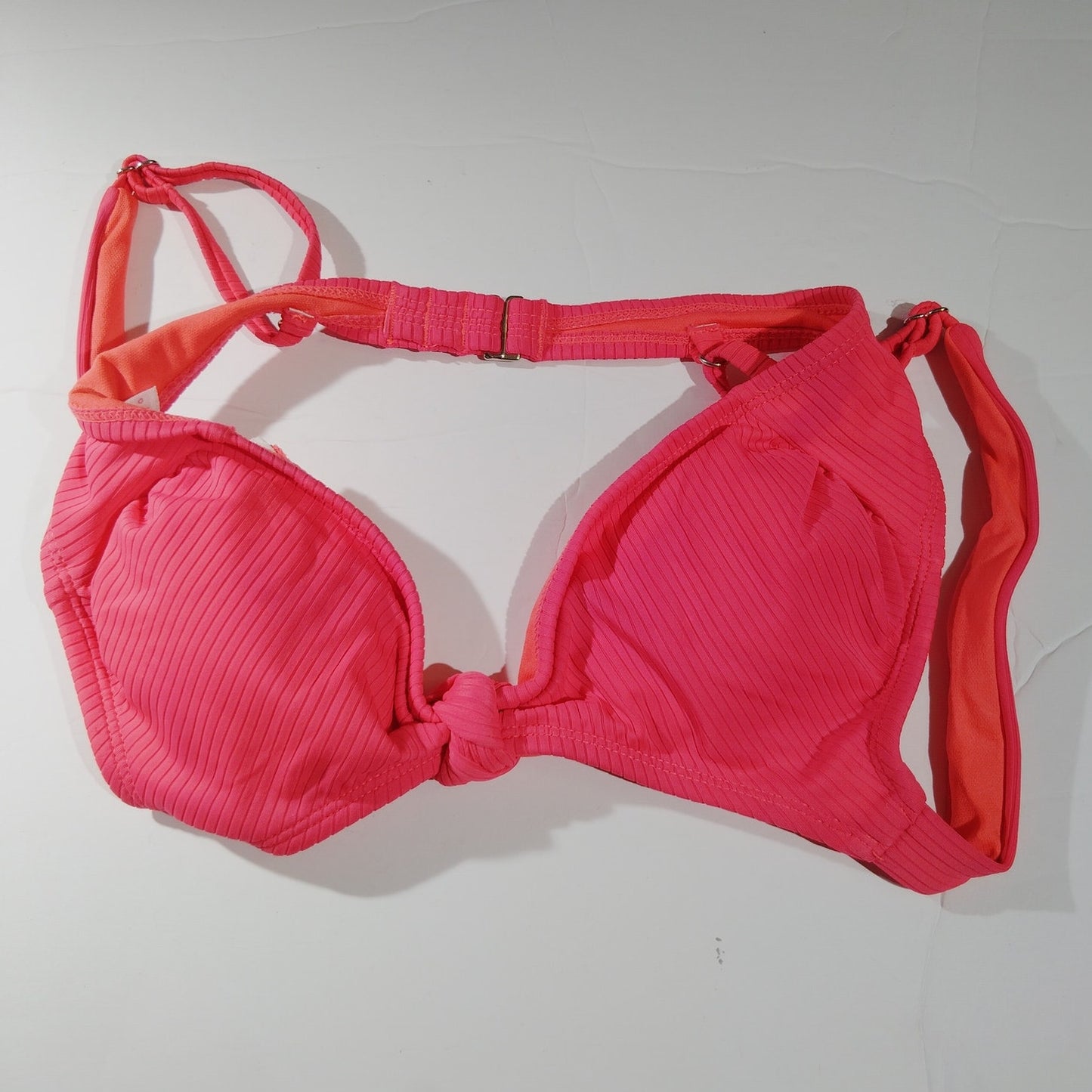 Xhilaration Pink Ribbed Bikini Top – Medium – NWOT
