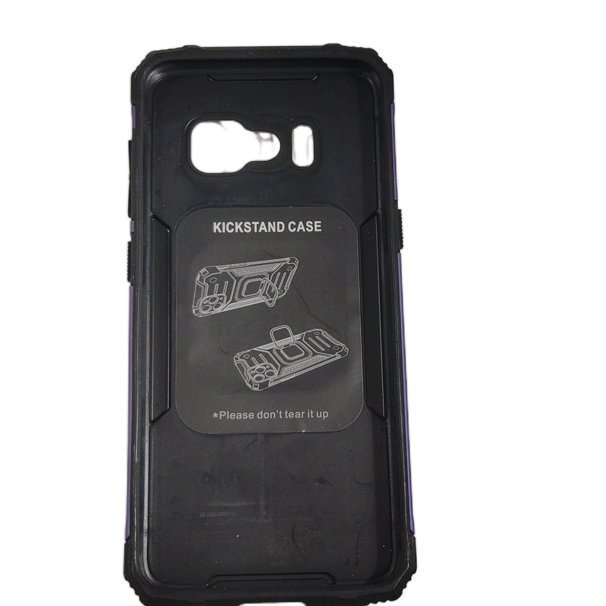 Purple Rugged Kickstand Phone Case with Screen Protector For Galaxy S8 Phone