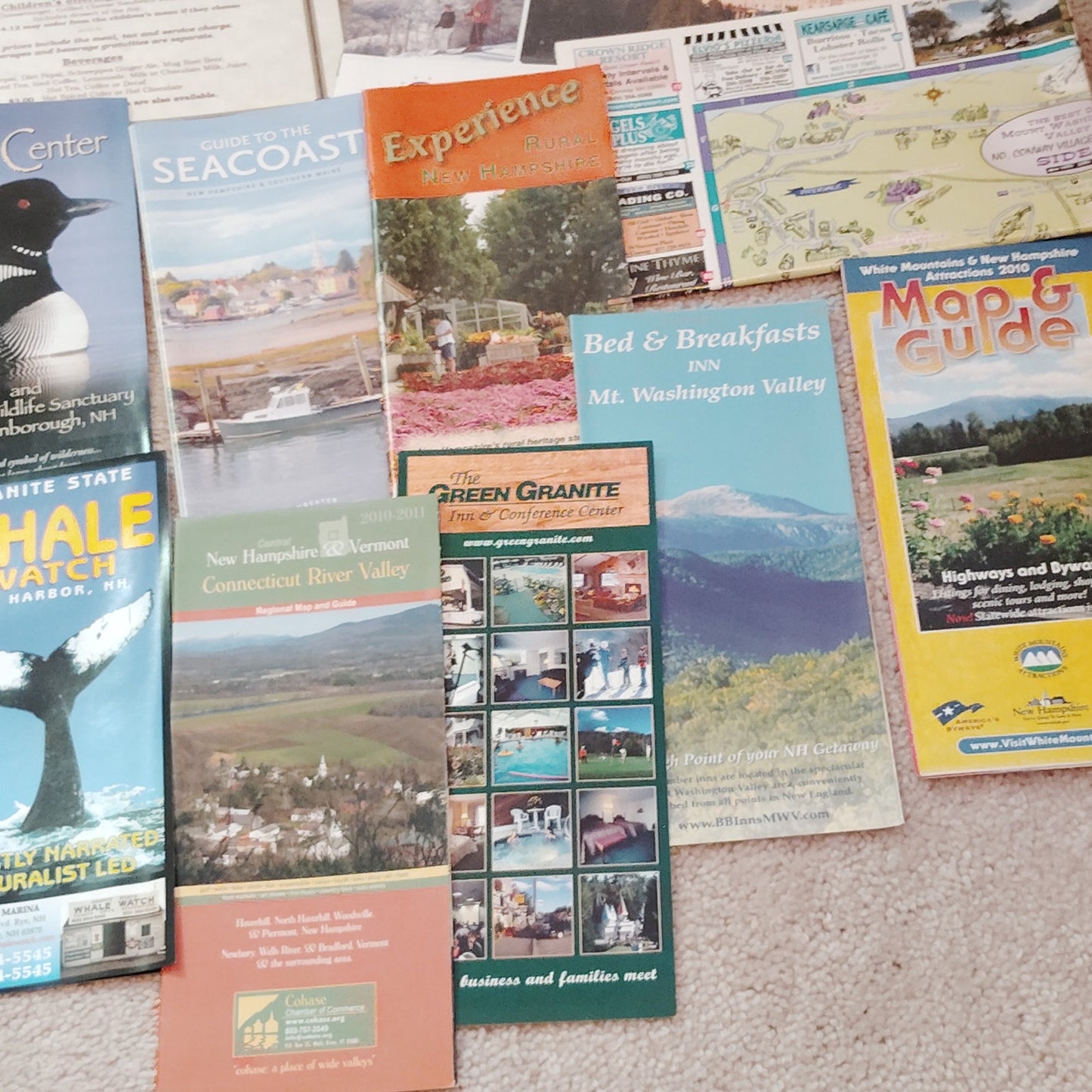 Vintage New Hampshire Travel Ephemera Lot 2010 White Mountains Seacoast 3.75 Lbs