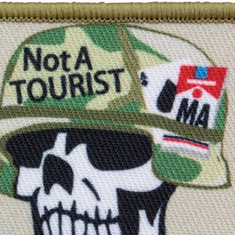 Not A Tourist Novelty Patch Red Rock 2" × 2" Printed Hook Back