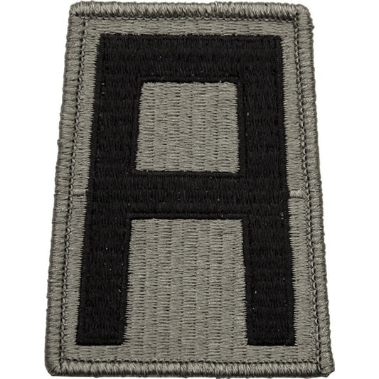 US Army First Army Patch ACU Foliage Green Solid Hook Back 3‑3/8" × 2‑3/8"
