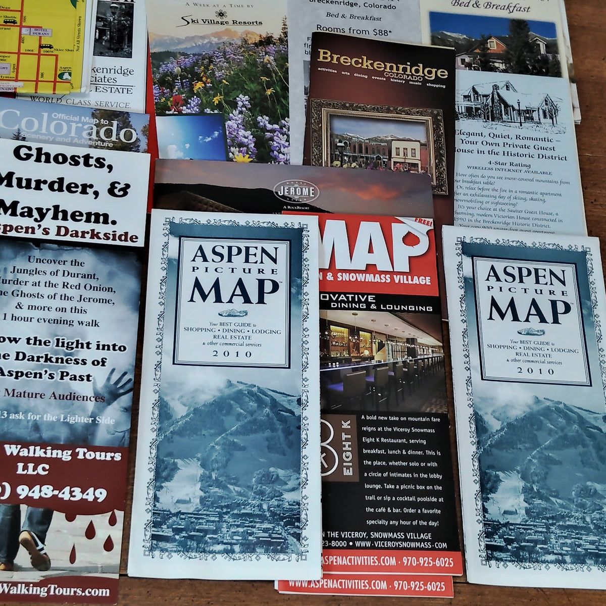 Colorado Vacation Ephemera Lot - Aspen & Breckenridge Travel Guides 2010