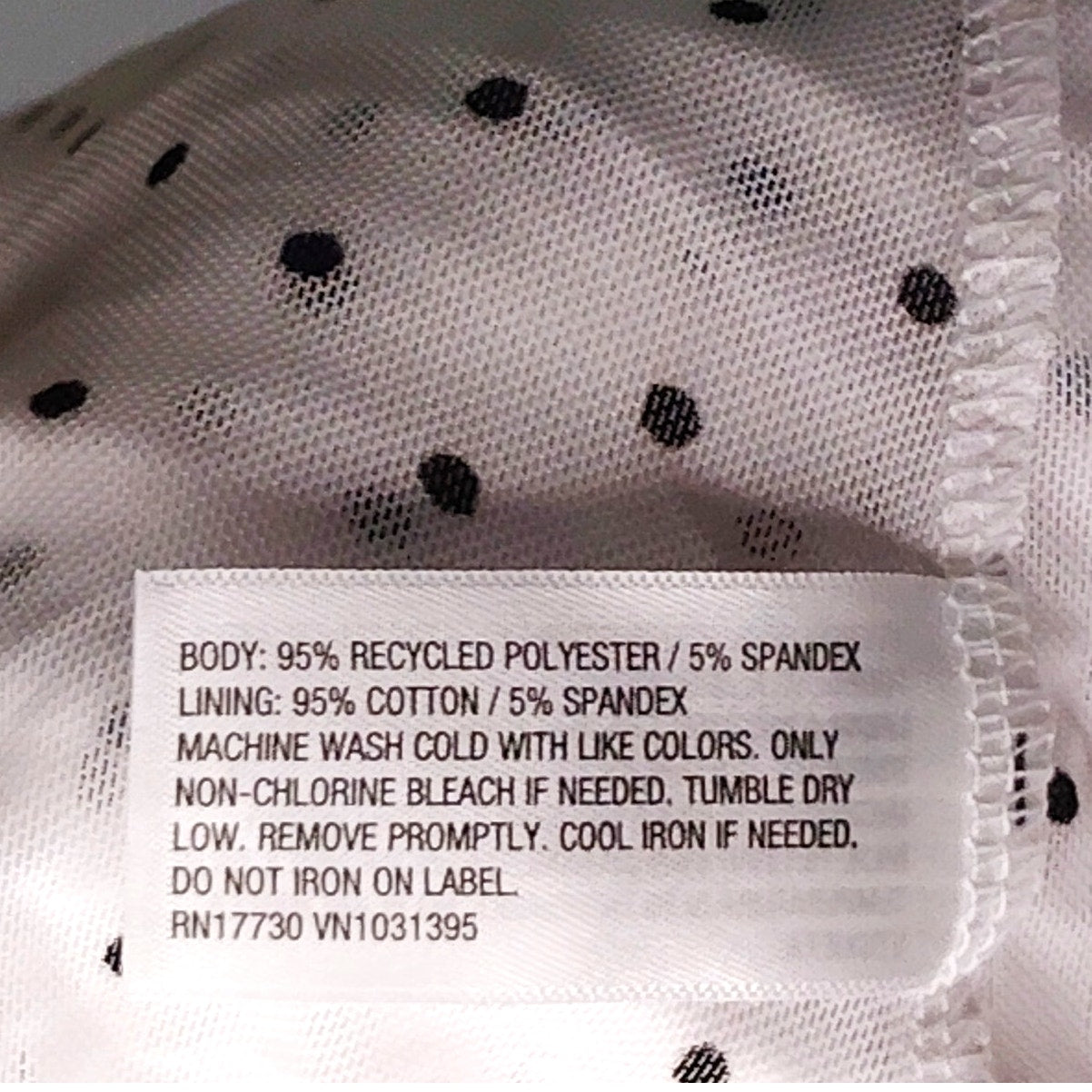 Wild Fable Women’s Sheer Tube Top White w/ Black Polka Dots,  Large