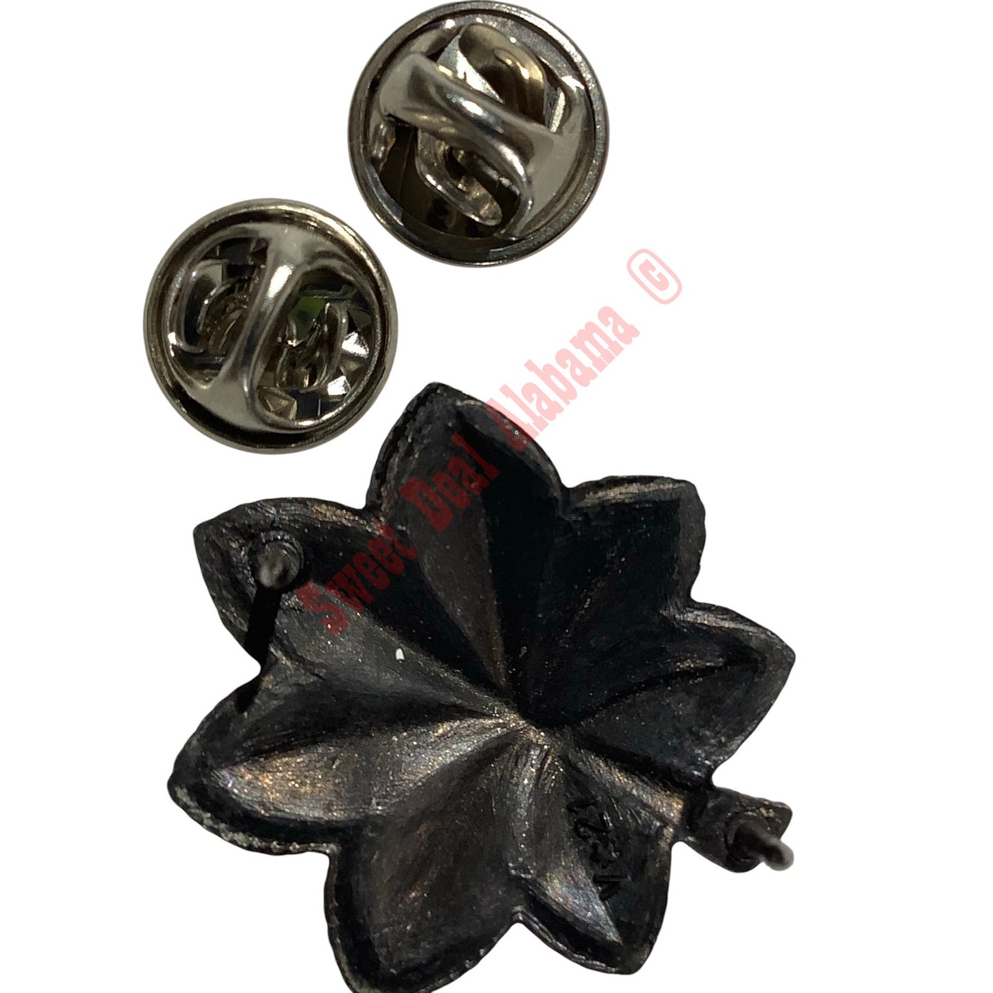 U.S. Army Major Oak Leaf Subdued Insignia Pin- Vintage Military Pin 1" x 1"