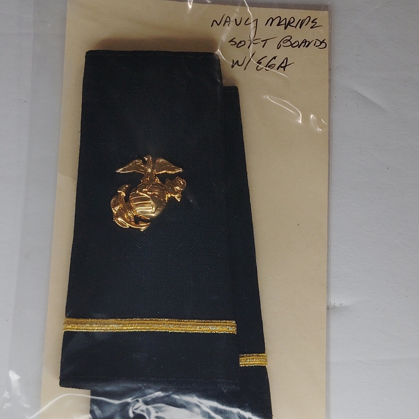 Vintage NROTC Marine Option Midshipman 1st Class Shoulder Boards 2‑1/4" × 4‑1/4"