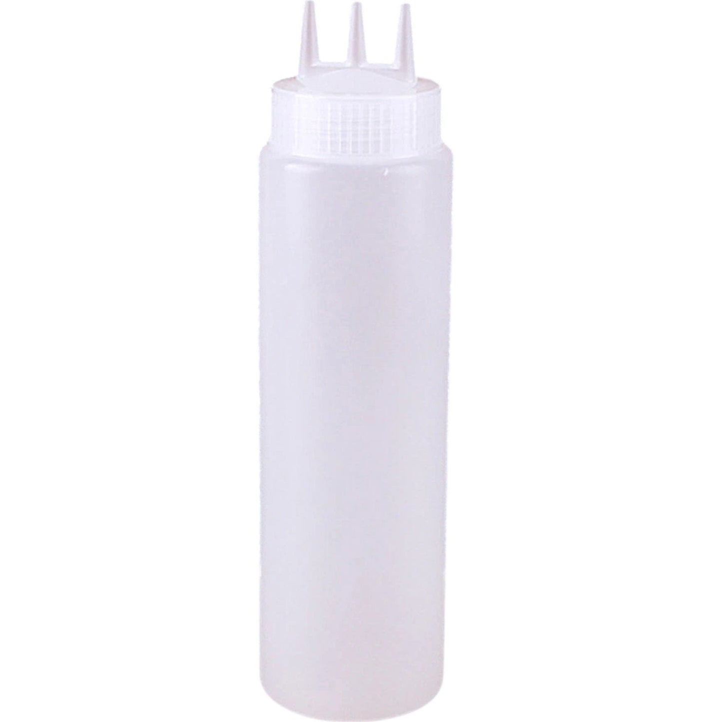 3pcs Seasoning 3-Hole Squirt Squeeze Bottles, 24 oz Red/Yellow/White 9"H x 2.5"D