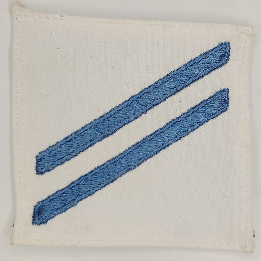 Vintage US Navy Seaman Apprentice E‑2 Blue Stripes on White Patch NOS 3"