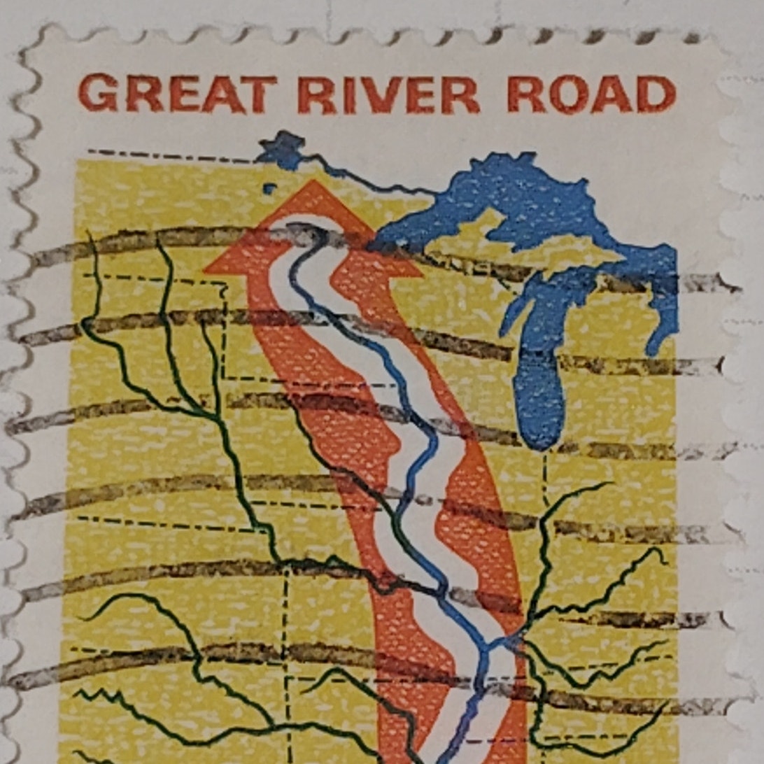 1966 Scott #1319 – 5¢ Great River Road / Mississippi River Scenic Route