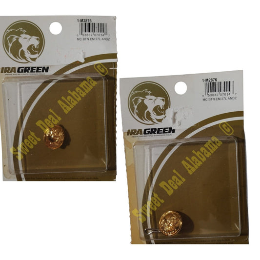 Ira Green 2 x 27 Ligne USMC Buttons: Enlisted - Anodized (Only 1 has Toggle)