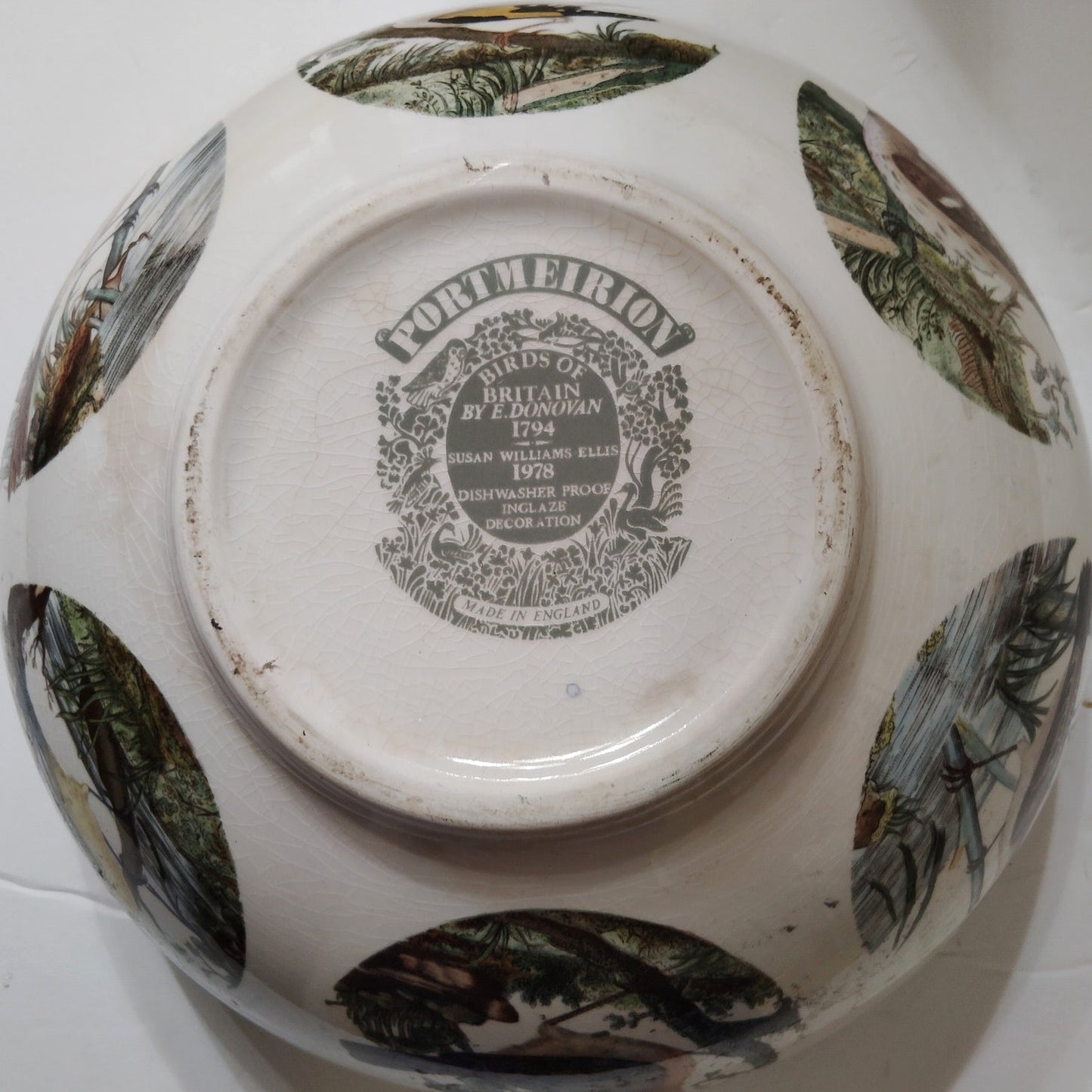 Portmeirion Birds of Britain Large 10” Fruit Salad Serving Bowl – England 1978
