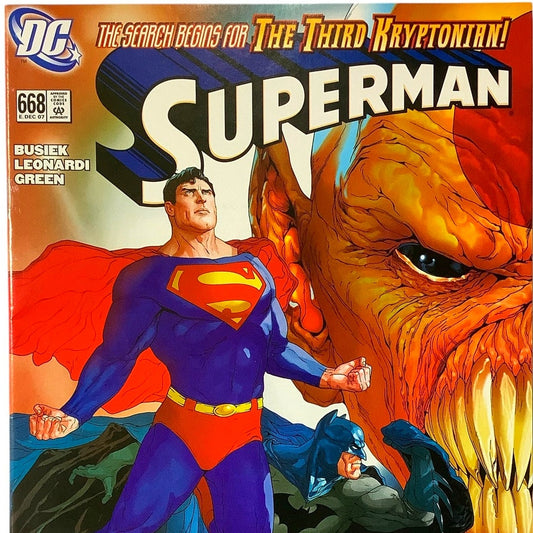 DC Comics, Superman #668, The Third Kryptonian, Dec 2007, NM 9.4