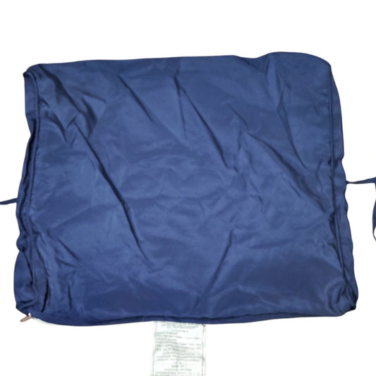 Outdoor Cushion Slipcover – Navy Blue 22×17×2" | Hidden Zipper, Side Ties