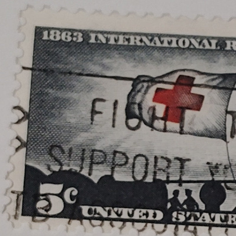 1963 Scott #1239 – 5¢ International Red Cross Centennial / Fight TB – Canceled